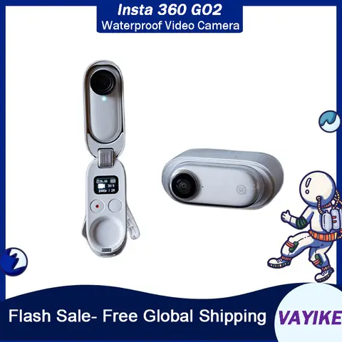 Insta360 GO2 Thumb Camera- 5.7K Waterproof Action Cam with FlowState Stabilization, Sensor and Magnetic Mounting for Vlog/Sports