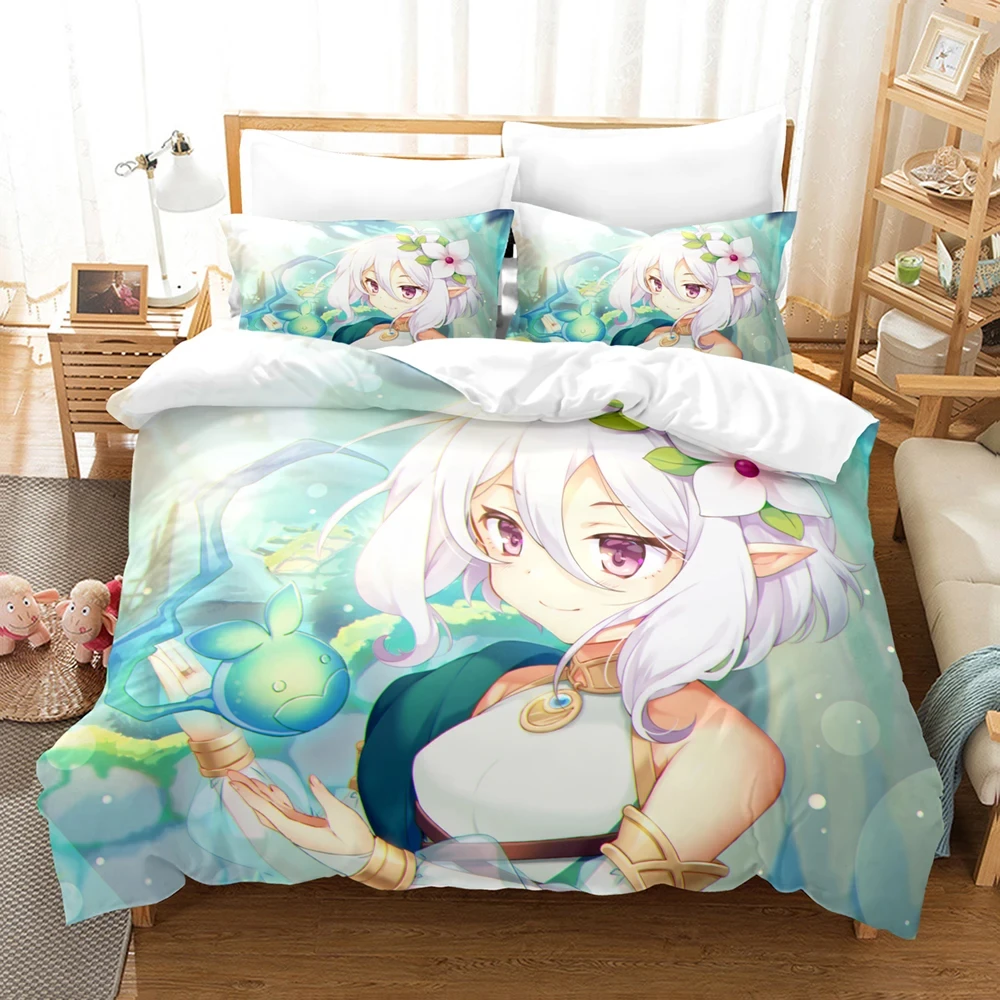 

Anime Princess Connect Re_Dive Game Bedding Set Boys Girls Twin Queen Size Duvet Cover Pillowcase Bed Kids Adult Home Textile