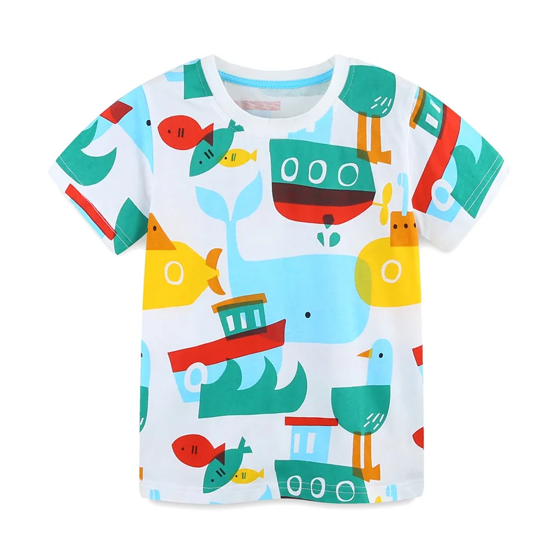

Jumping Meters 2-7T 100% Cotton Summer Boys Tees Animals Baby Tshirts Fashion Boys Girls Tops Hot Selling Toddler Clothes