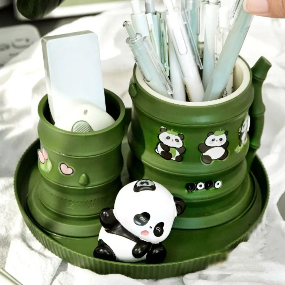 

Держатель для ручек с милой пандой, внешний вид растений, многофункциональный чехол для ручек с героями мультфильмов, настольный органайзер, большая вместительная коробка для кистей для макияжа, школьная