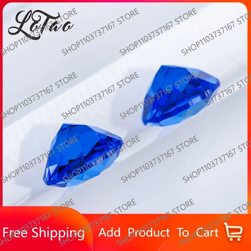 

TOP High Quality Lab Grown Cobalt Spinel Blue Color Round Shape Gemstone For Charms Jewelry Making Materials Selectable Certific