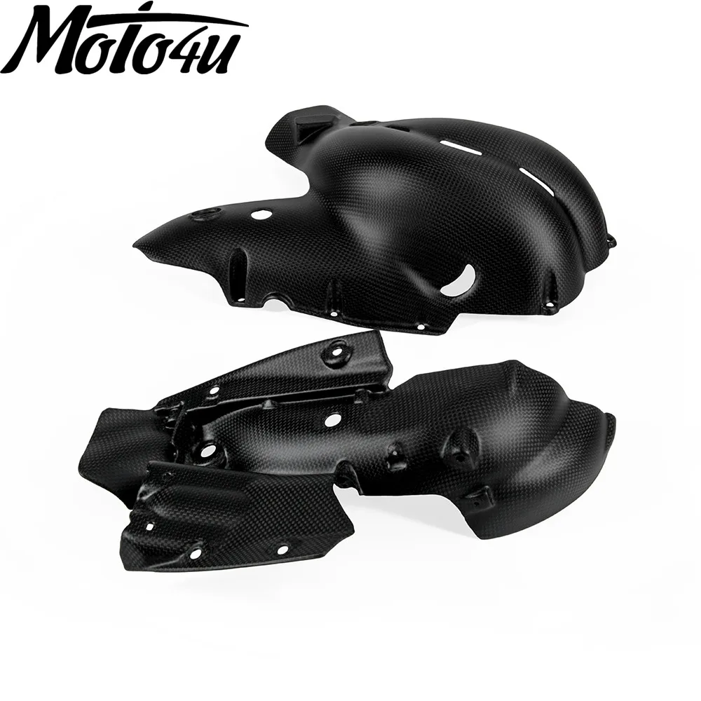 

Carbon Fiber Motorcycle Exhaust Cover Heat Shield For Ducati Panigale V4 V4S 2018 2019 2020 2021