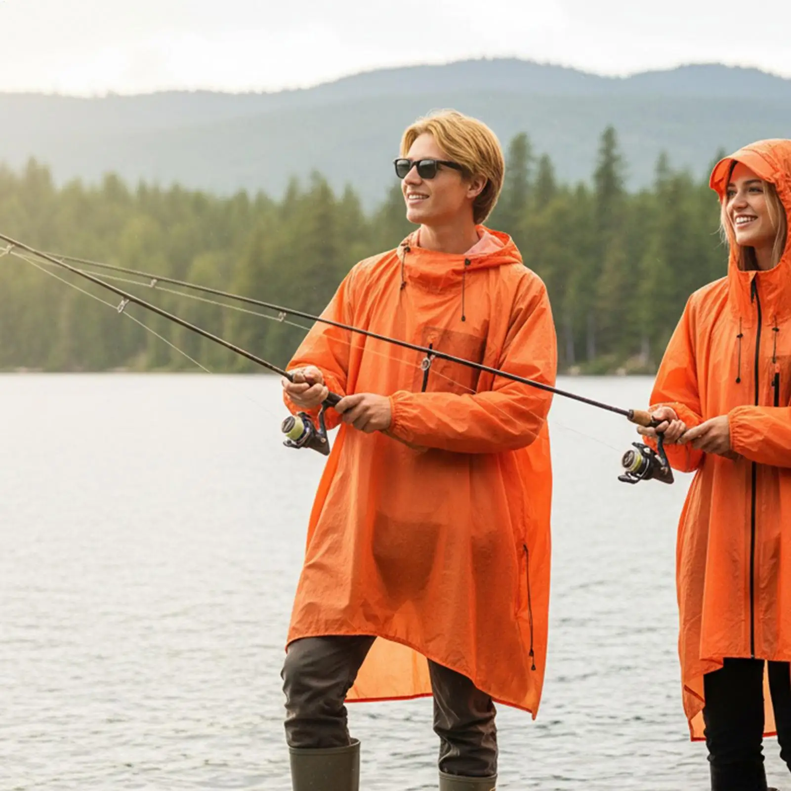 

Rain Ponchos For Adults Full Body Hooded Raingear Reusable Outdoor Raincoat For Outdoor Hiking Camping Travel Survival Running