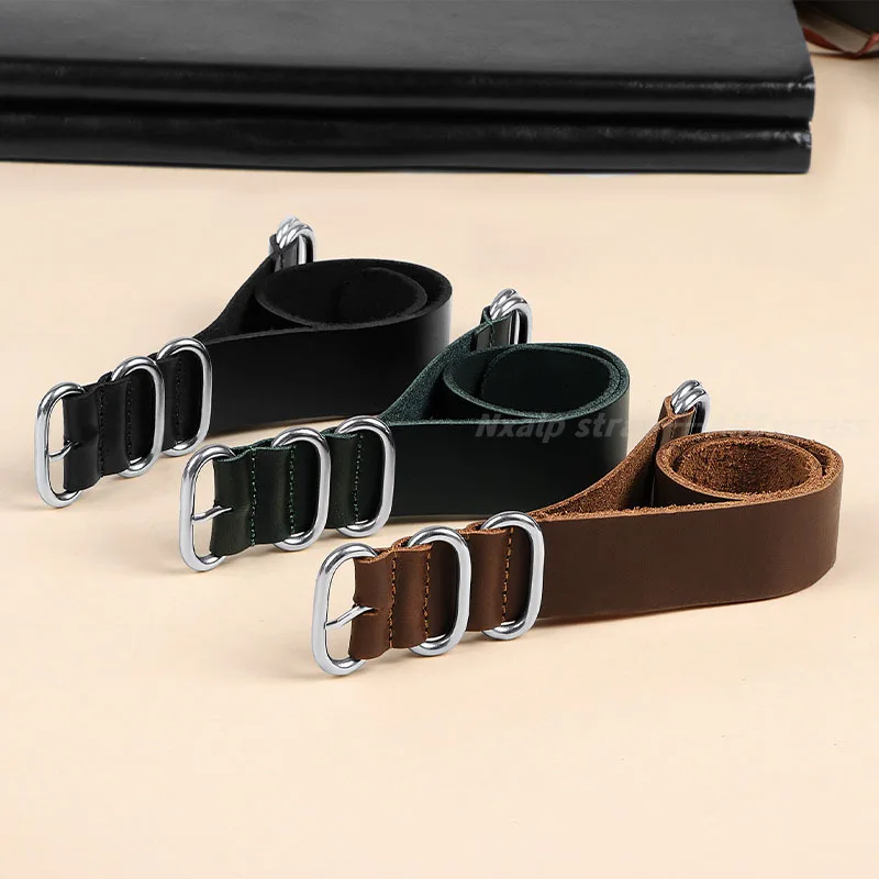 Cowhide Leather Watchband 18mm 20mm 22mm Vintage Brown Strap for Seiko for Rolex Universal Strap Men Women Bracelet Replacement