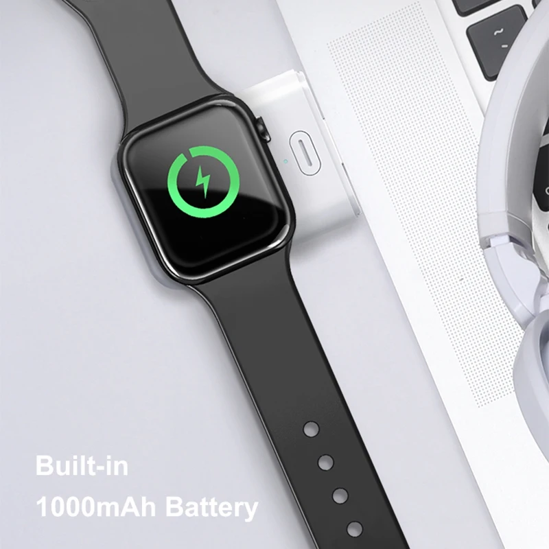 ポータブル磁気ワイヤレス充電器,AppleWatch用,急速充電ドック,4,3,2,1,iシリーズ