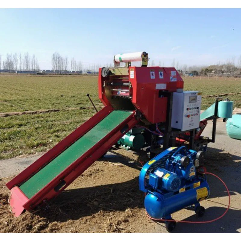 Bundling Wrapping Machine Grass Packing Storage Automatic Bunding Machine Nigeria Customized Portable Bundling Wrapping Machine