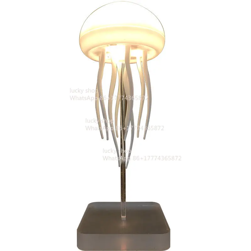 

Полноцветная голосовая лампа-медуза с вращением, настольный декор, прикроватный атмосферный ночник, подарок