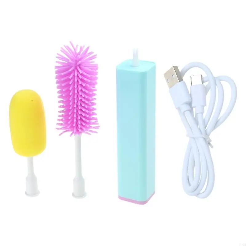 090B Gentle on Bottles Electric Cleaning Brush with Soft Silicone 2 Speed Electric Bottle Brush for Baby Feeding Accessories