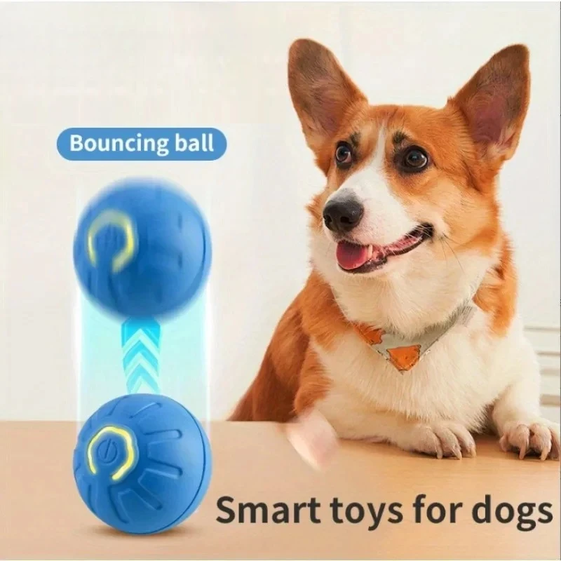 

Dog Toy Ball Automatic Interactive Pet Electronic Rolling USB Rechargeable Moving Bouncing Puppy to Large dog Chew Toy