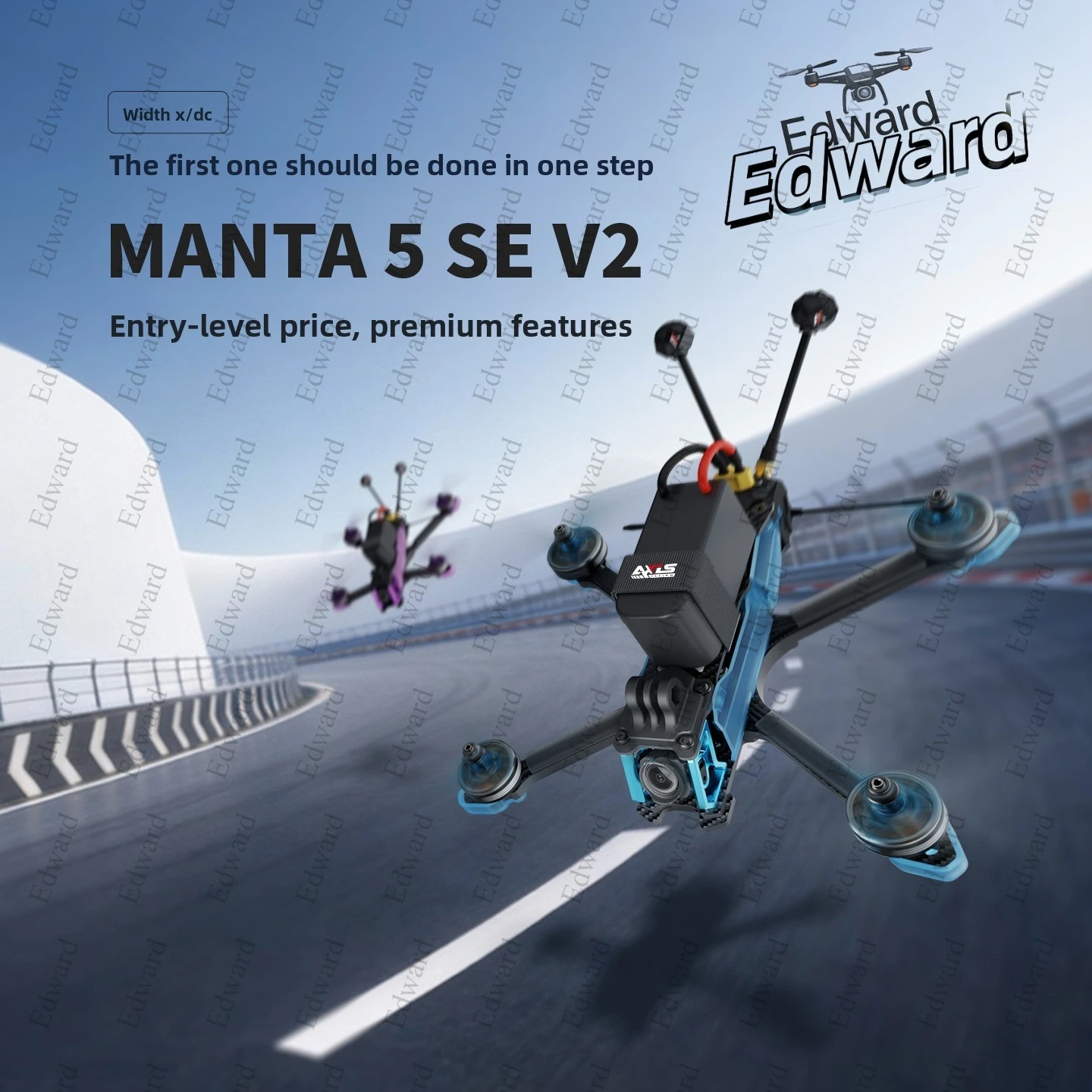 

Edward MANTA5 SE V2 crossing machine 5-inch whole machine FPV model aircraft O4 picture transmission simulation DC/wide X set