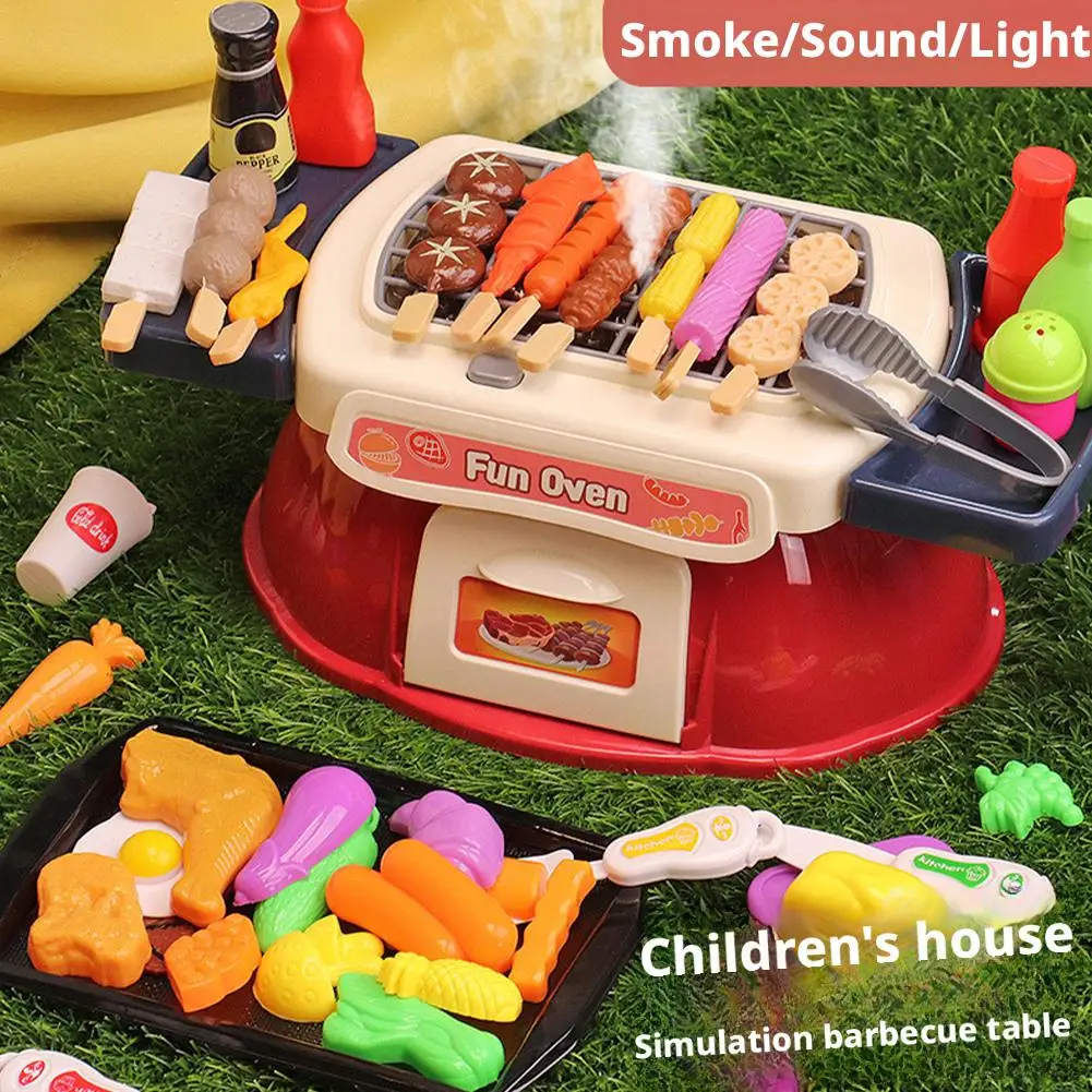 Mini Barbecue de cuisine pour enfants, jouet à marmite, brochettes de Barbecue, Simulation de nourriture, ensemble de cuisine, jouets de Table à manger pour garçons et filles, ornement de bureau