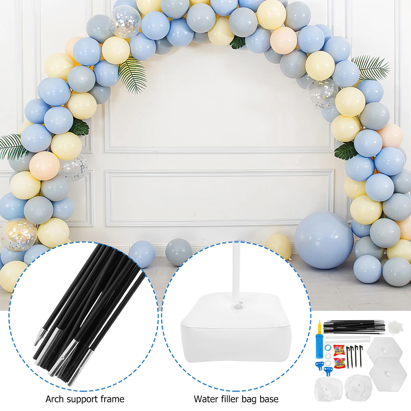 

Arch Frame Stand Base Balloon Arches Decorations Reusable Fiber Rods 8mm Balloon Arch Frame Wedding Party Event