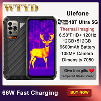 Ulefone Power Armor 18T Ultra Thermal Imaging Camera FLIR® Rugged Phone 12GB+512GB 6.58'' FHD+120Hz Android 13 NFC 5G Smartphone