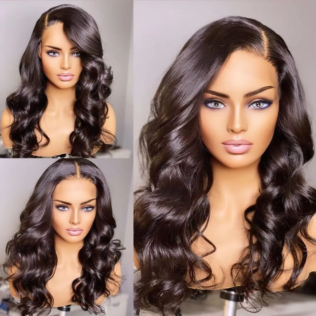 13x6 Body Wave Wigs Human Hair Natural Color HD Lace Frontal Wig 180 200 Density Body Wave Human Hair Wig For Women