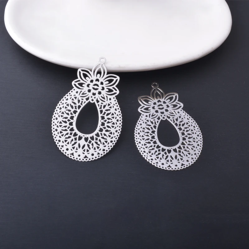 20 Stück AB5142 Sommer-Messingschmuck, hellgoldene Charms, filigrane Anhänger, DIY-Ohrringe für Damen, Ohrschmuck – Detail 8