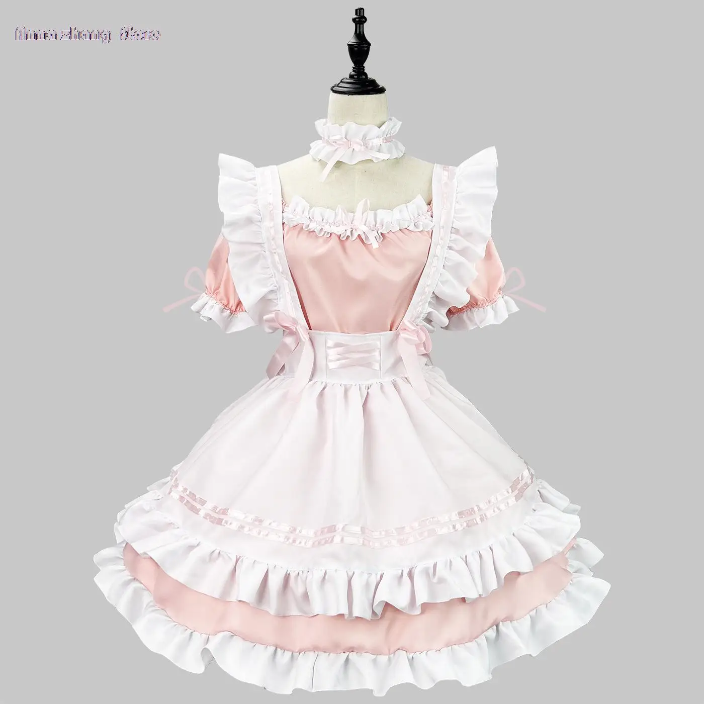 Japanese Maid Uniform Lovely Girl Student Lolita Dress Cosplay Costume Sweet Cute Cat Cafe Princess Harajuku Kawaii Lingerie