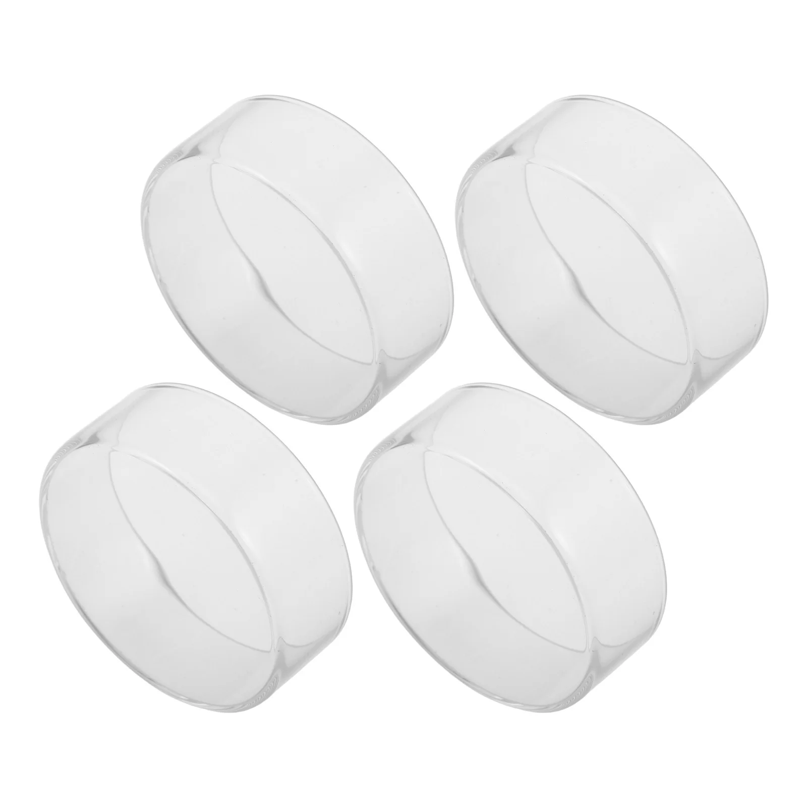 

4Pcs Glass Chimney Lid 6.5cm Windproof Snuffer Cap Decorative Candlestick Cover for Holiday Party