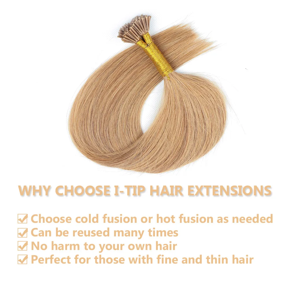 I Tip Hair Extensions Human Hair I Tip Hair Extensions 100% Remy Human Hair I Tip Extensions Hair Cold Fusion Hair Extensions