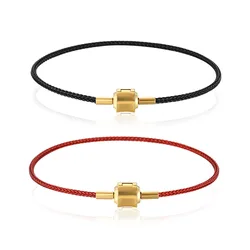 2mm Stainless Steel Braided Hand Rope Red And Black Hand Chain Rope Simple DIY Wearable Bracelet Hand Rope Wholesale