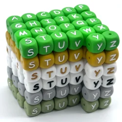 26 stks/52 stks 12mm Siliconen letter kralen voor DIY Sleutelhangers, Kettingen, Armbanden, Taskettingen, Pen Kralen, Losse Kralen Focus Kraal