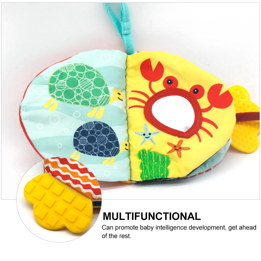 Fish Shaped Fabric Cloth Book Toys for Children Lightweight Early Education Baby First Reusable Washable