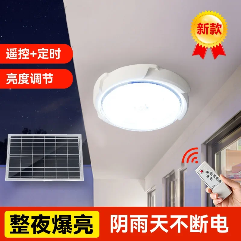 NEW 60-500W LED Solar Ceiling Light IP65 Waterproof Pendant Light Outdoor Solar-Power Lamp Corridor Light for Garden Decoration