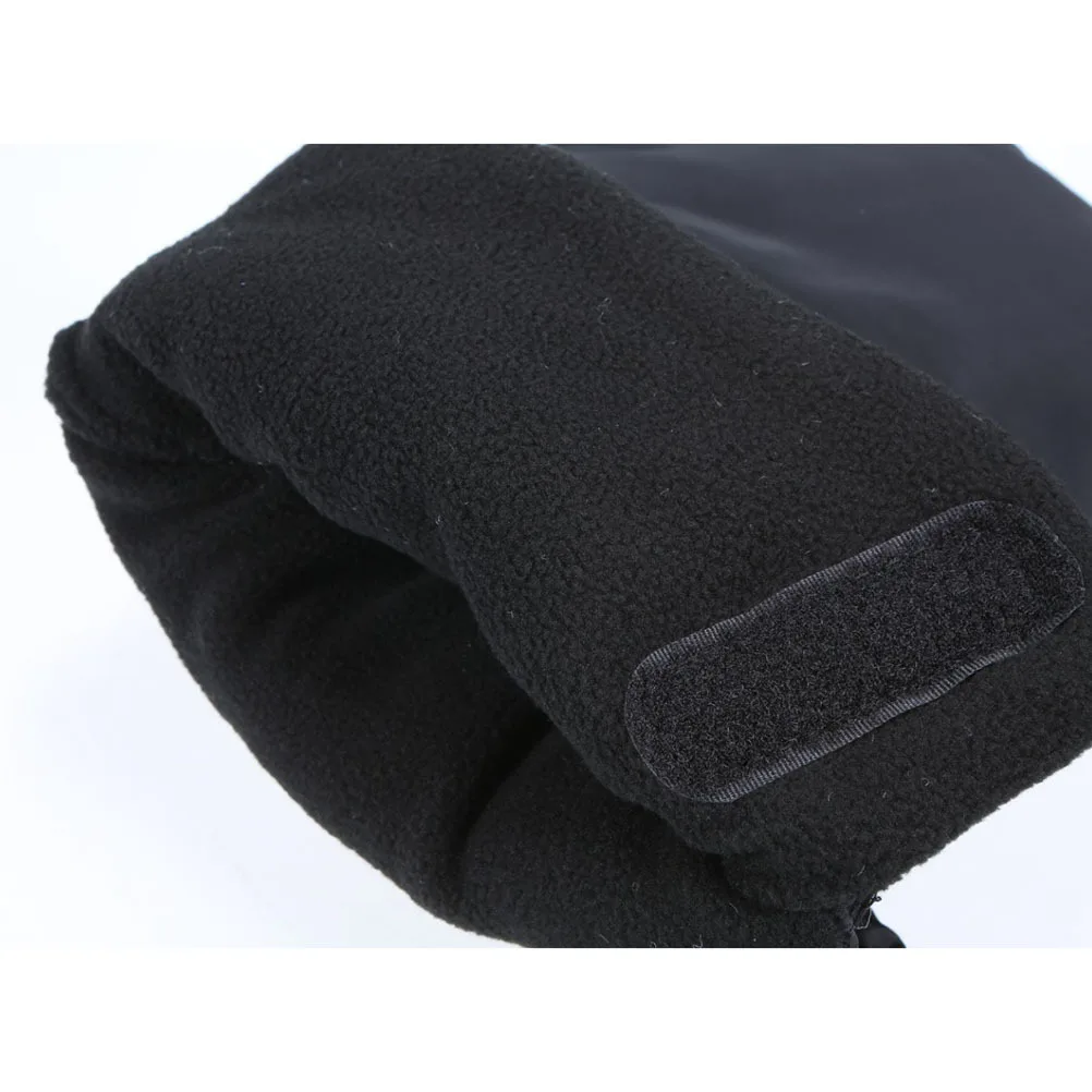 

One Pair Black Windproof Baby Stroller Gloves Thick Large Size Waterproof Winter Warm Hand Muff for Parents