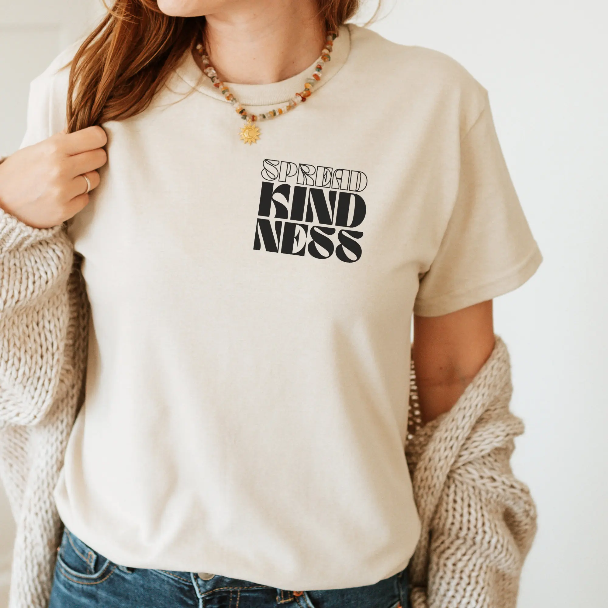 Retro Spread Kindness T Shirt Inspiration Vintage Backprint Affirmation