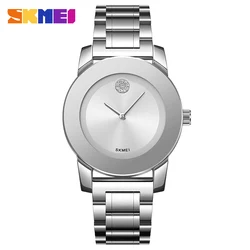 SKMEI Fashion Simple Quartz women Watch Date Casual Sport Waterproof Wristwatch For Men Full Steel New Clock Relogio Masculino