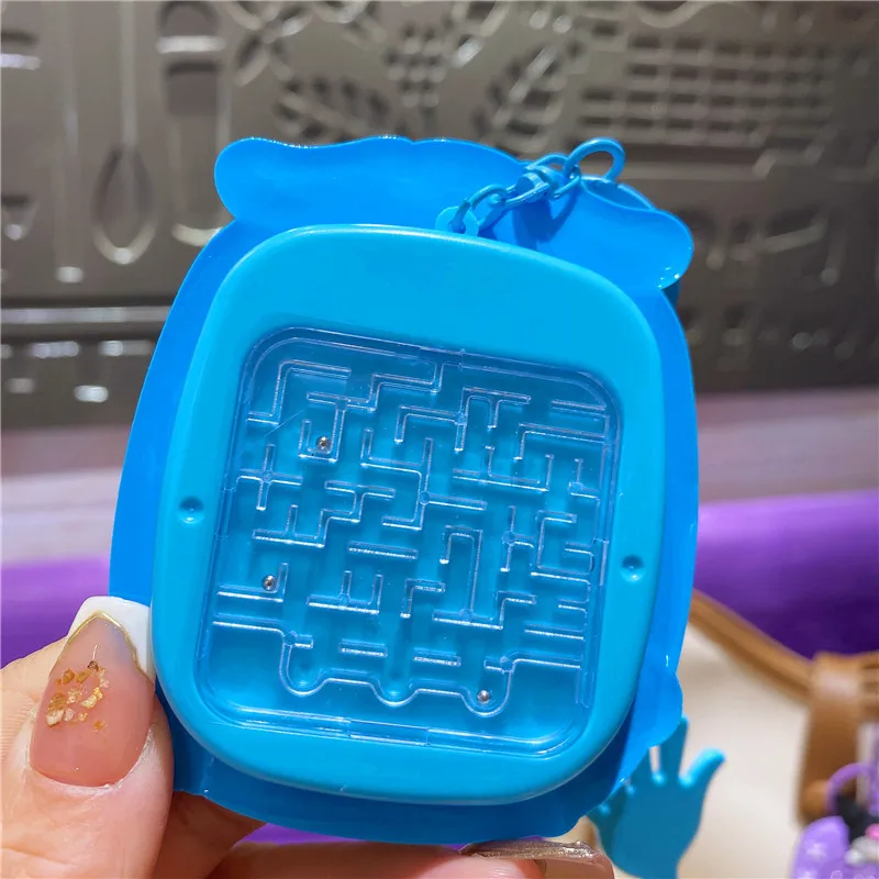 Hello Kitty Cute Cartoon Anime Peripherals Toy Maze Decompression Healing Magnetic Suction Steel Ball Graffiti Key Chain