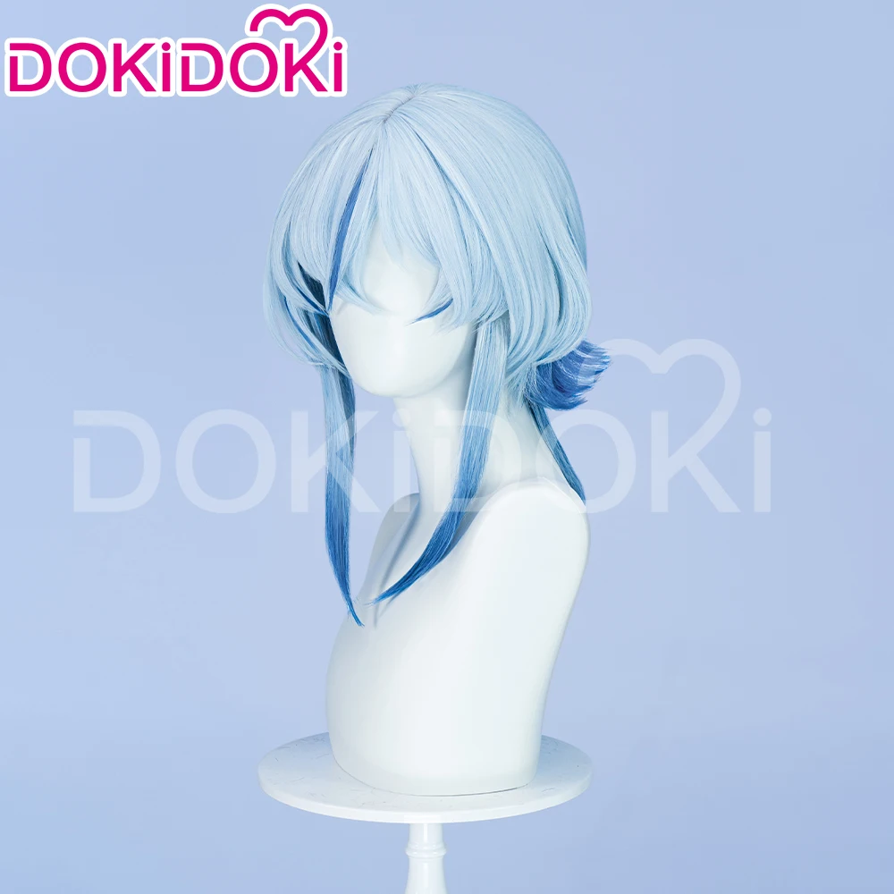 The Shorekeeper Wig Game Wuthering Waves Cosplay Wig DokiDoki Women 48cm Blue Hair The Shorekeeper Cosplay Free Cap Halloween