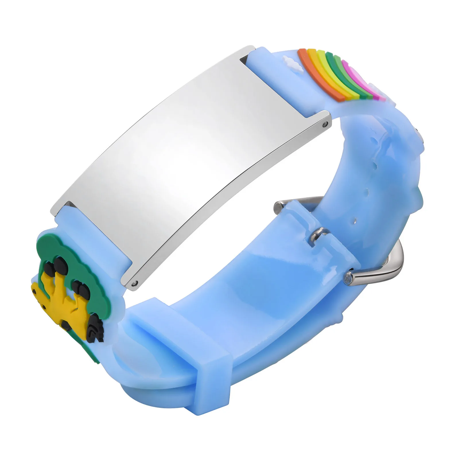 Free Personalized Custom Cute Animal Cartoon ID Bracelets Silicone Wristband Gifts for Kids Baby Boy Girls Birthday New Year