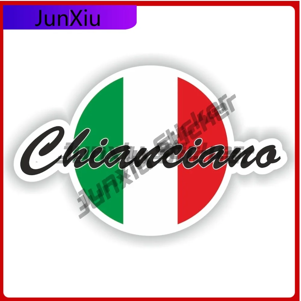

Chianciano Italy Flag With City Sticker Cover Scratches Decor Graphic Decal Accessories Car Decoration Stickers For Mountain Cam