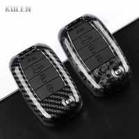ABS Carbon Fiber Style Car Key Case Cover For KIA RIO 3 K2 K3 K4 K5 Sportege Picanto Optima Soul Ceed Sorento Forte Stinger Fob