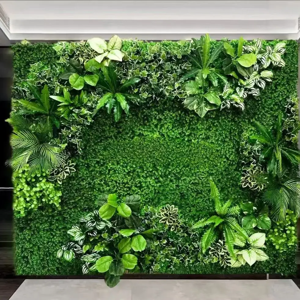 40 * 120 cm künstliche subtropische Pflanze Wandpaneel Hintergrund Wandpaneel grüne Pflanze Rasen Zaun Hochzeit Hintergrund Dekoration – Detail 11