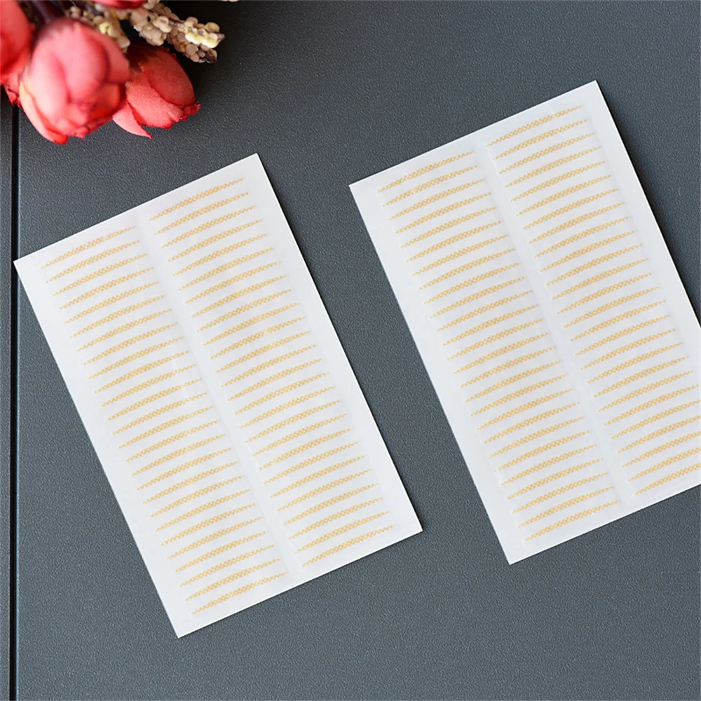 520pcs/10sheet Invisible Mesh Stickers Double Eyelid Tape Eyelid Lifting Waterproof Self Adhesive Fiber Lace Eye Makeup Sticker