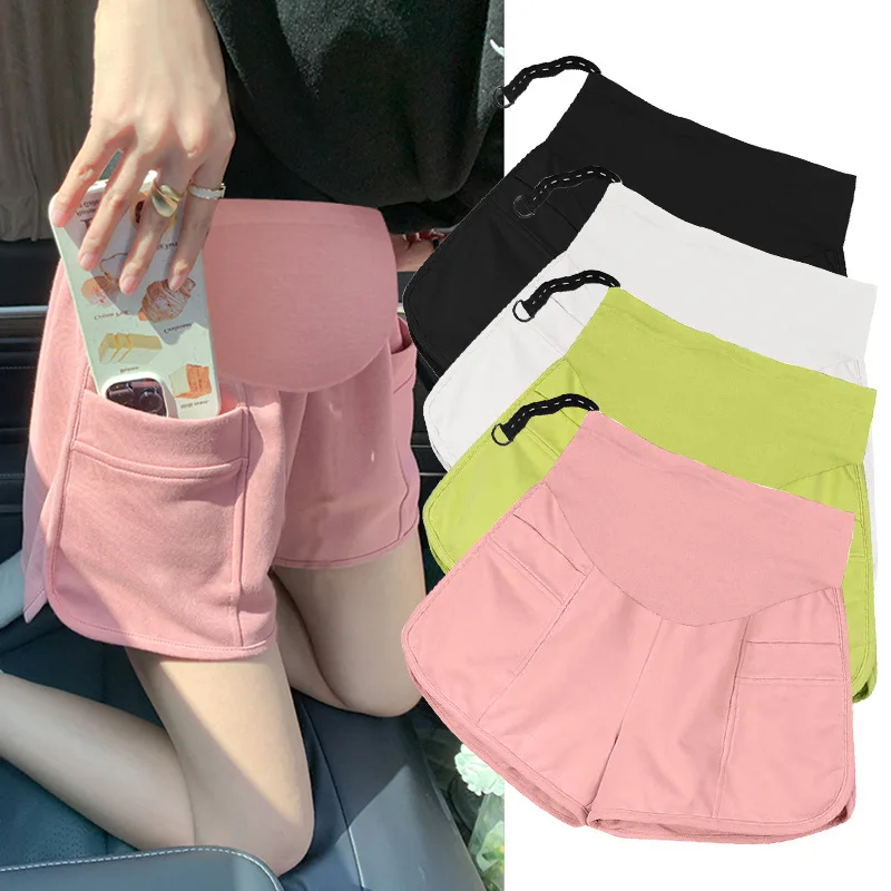 

Pregnant Women's ShortsThin Outer Wear Loose Trendy shaped Sports Pocket Pregnant Women's Wide Leg Pants Hot Pants During