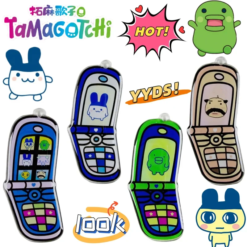 New Tamagotchi Mametchi Kuchipatchi Mimitchi cartoon animation acrylic keychain cute creative two-dimensional decorative pendant