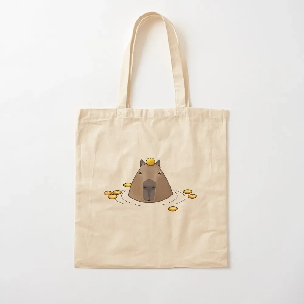 

Capybara Tote Bag tote bags aesthetic tote bag men's canvas shopping bag