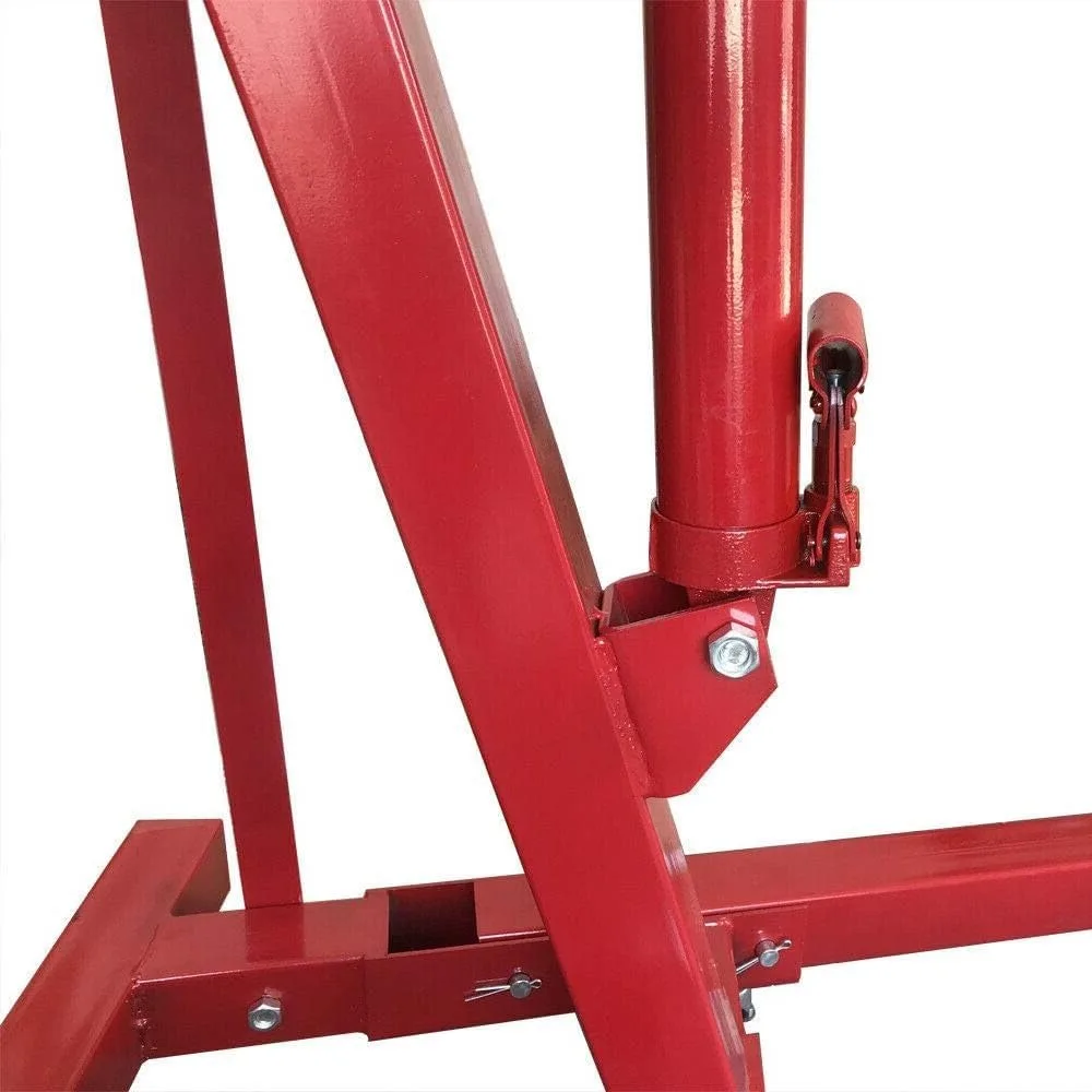 رافعة محرك هيدروليكية قابلة للطي بقوة 4000 رطل، منتقي الكرز شديد التحمل لرفع متجر المرآب، أحمر #5