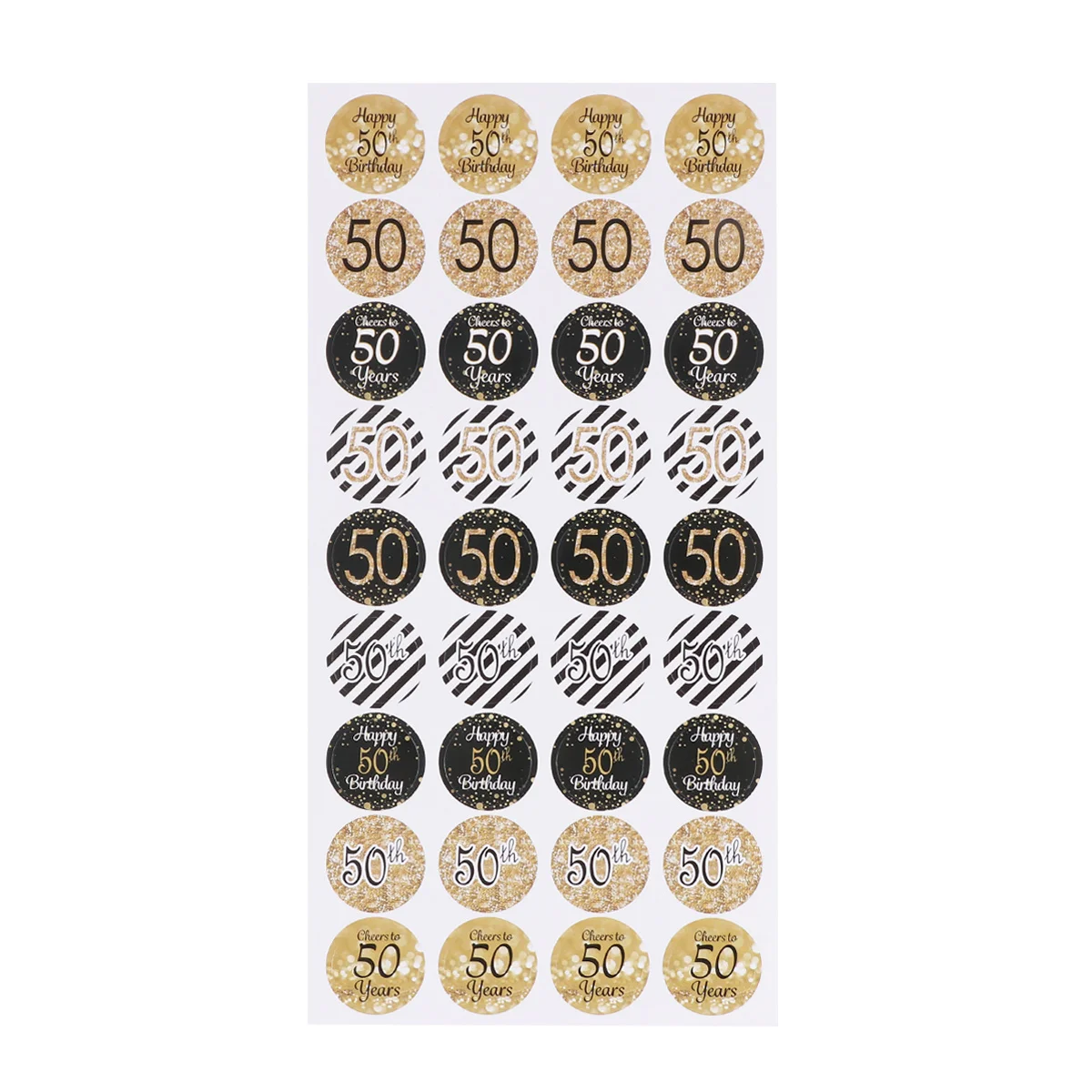 

432 шт., наклейка на день рождения, круглая уплотнительная наклейка на 50-летие, самоклеящаяся этикетка для вечерние, сумка, украшение для подарочной упаковки