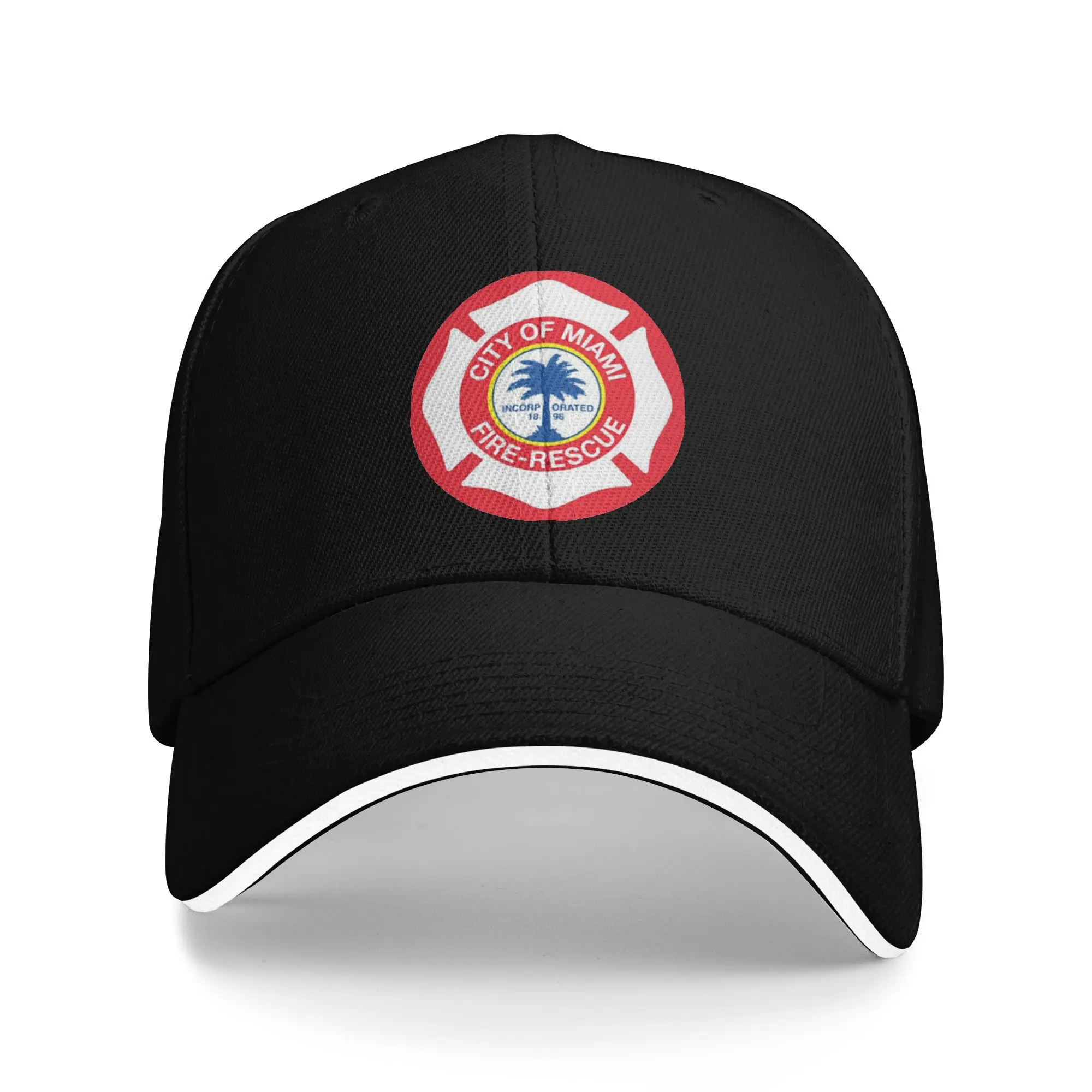 CITY OF MIAMI FIRE RESCUE FIRE DEPARTMENT FIREFIGHTER Hiking Baseball Caps Men  Unisex Peaked Cap For Women Summer Sun Hat