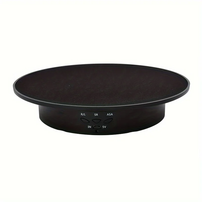 360 Degree Electric Rotating Turntable, Rechargeable Low Noise Adjustable Smooth Rotation Non-Slip Display Stand