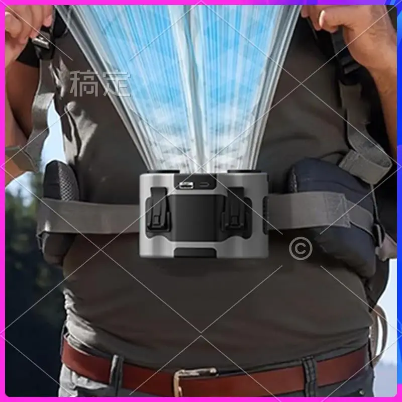 

AUU-Waist-Mounted Fan Long Battery Life Outdoor Camping Fan Large Construction Site Portable Waist-Mounted Fan Small Fan