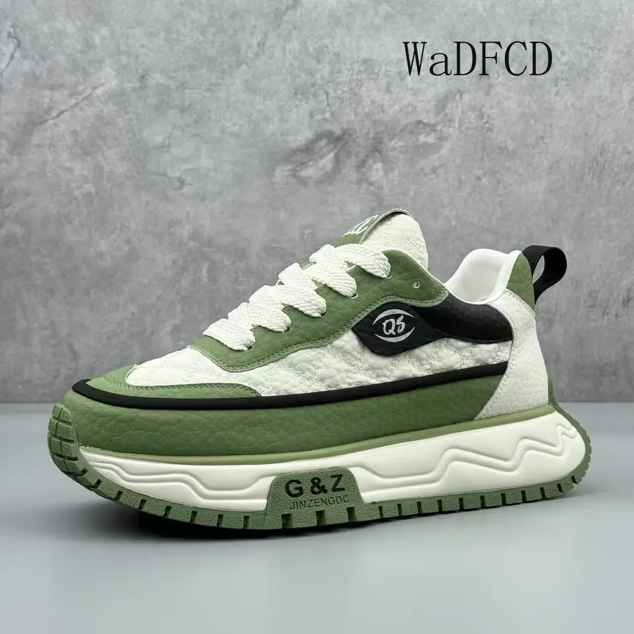 

Chunky Sneakers Men Original Designer Retro Sport Shoes Fashion Casual Leather Fabric Breathable Height Increased Platform Shoes