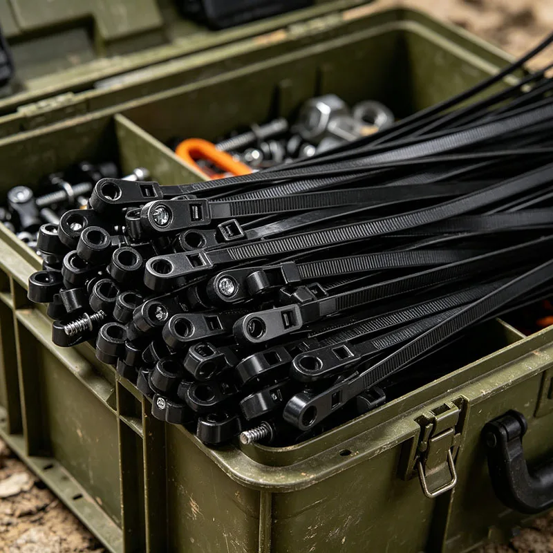 Screw Hole Nylon Cable Ties Office Cables Wire Fasten Organizer Reusable Fixed Nylon Cable Ties Self-locking Cord Tie