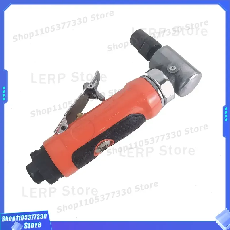 90 Degree Right Angle Pneumatic Die Grinder 20000RPM Red Light Air Tool with Safety Lock for Metal Polishing and Grinding