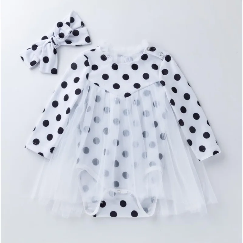 Black Polka Dot Dress Suitable for 55cm Reborn/BJD/SD Dolls