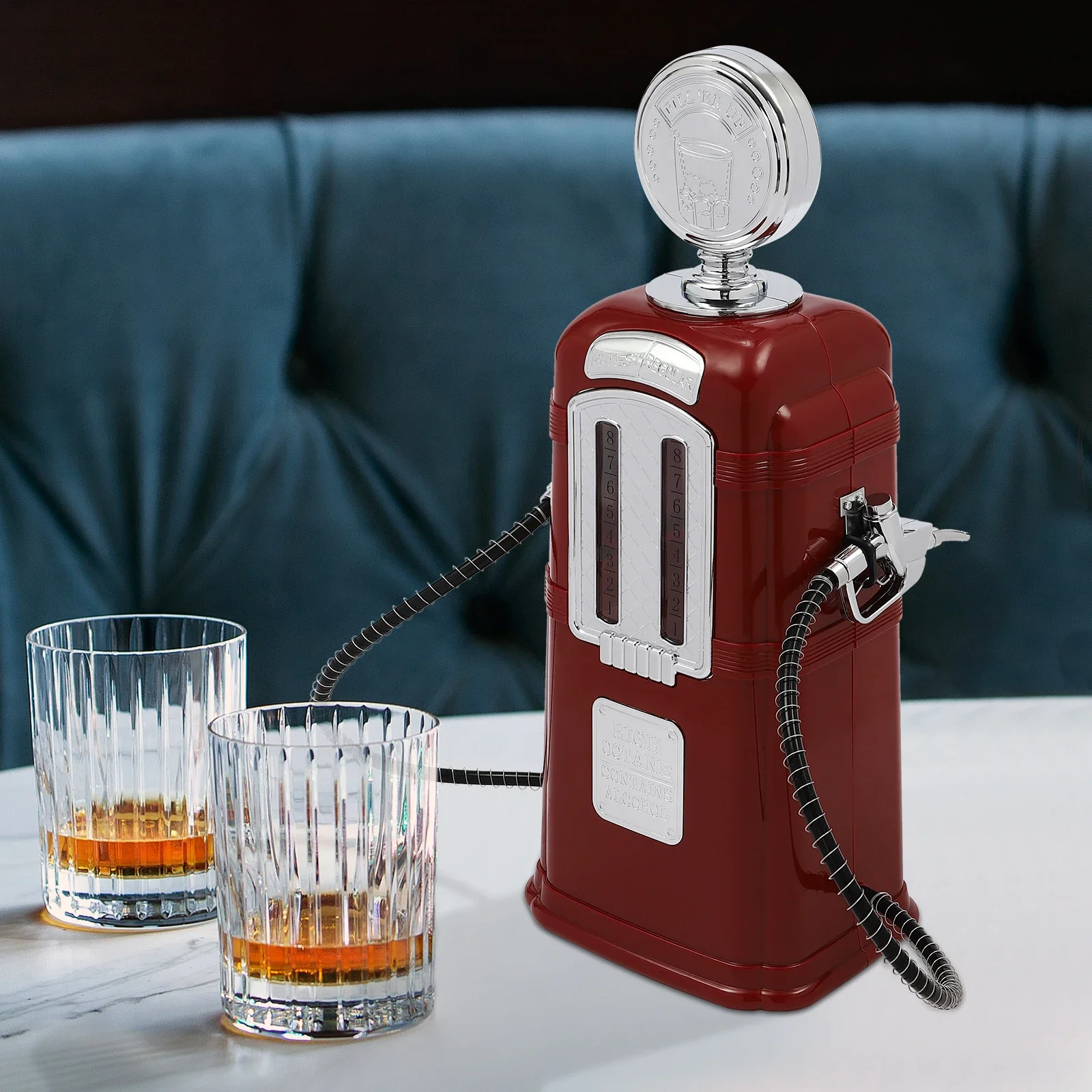 

Double Guns Liquor Pump, Countertop Mount Beer Dispenser, 2L Capacity Alcohol Pourer, Beverage Dispenser Machine for Home & Bar