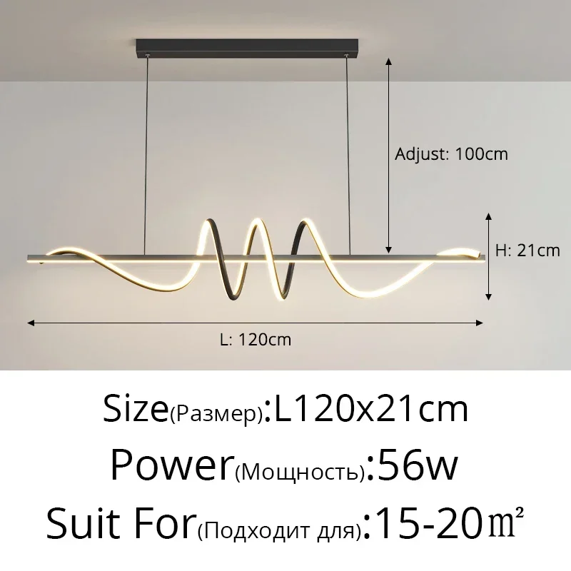 Moderne LED-hanglampen voor eetkamer Keuken Hanglampen Minimalistische binnenverlichting Home Decor Wit Zwart Keukenlampen